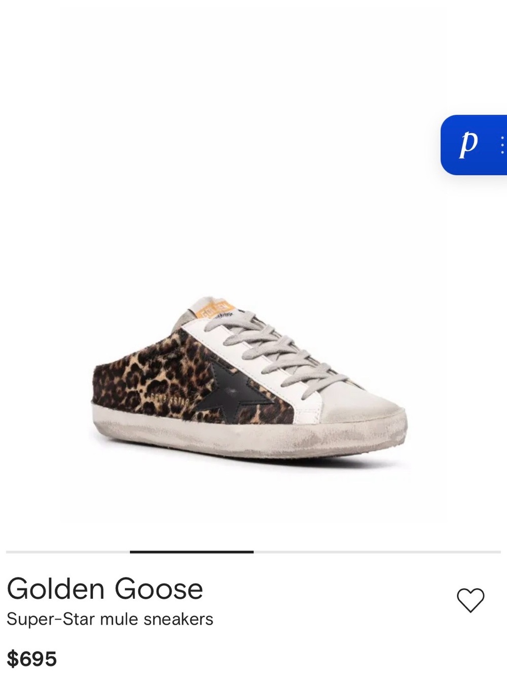 Golden Goose Leopard-Print Slip-On Mule in Brown and Black